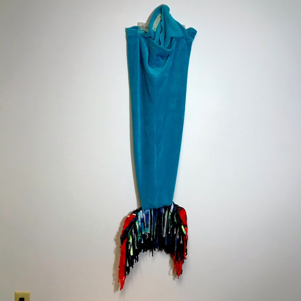 Mermaid Tail Plush Blanket for Child or Decoration